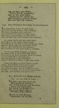 213. Die Wittwe bei dem Gotteskasten