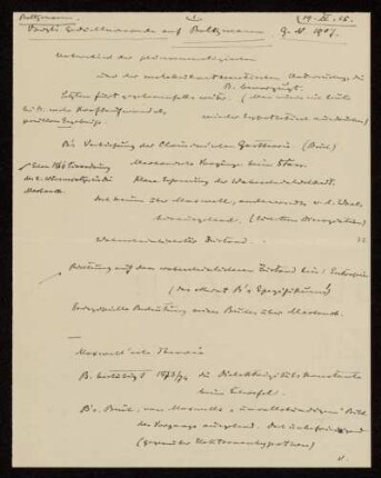 [Notizen zu Boltzmann, Sommerfeld, Steiner, Plücker u.a.]