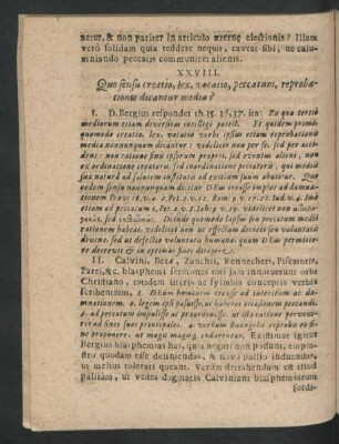 XXVIII. Quo sensu creatio, lex, vocatio, peccatum, reprobationis dicantur media?