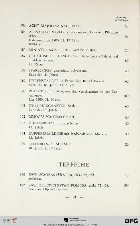 Teppiche (Nr. 196-202)