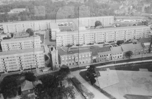 Neubaugebiet am Nienburger Turm in Bernburg : Blickrichtung Südosten