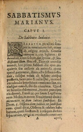 Sabbatismus Marianus : in quo origo, utilitas et modus colendi hebdomadatim Sabbatum in honorem sanctissimae Deiparae explicantur