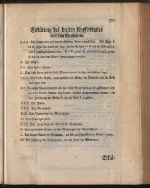 Erklärung des dritten Kupferblattes von dem Elephanten