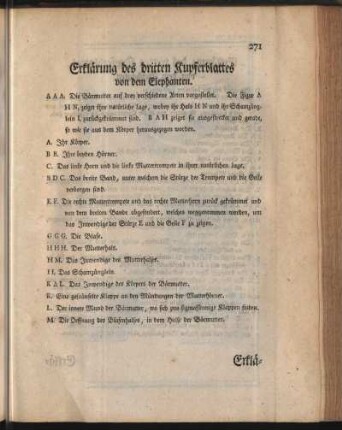 Erklärung des dritten Kupferblattes von dem Elephanten