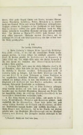 § 100. Der spanische Erbfolgekrieg