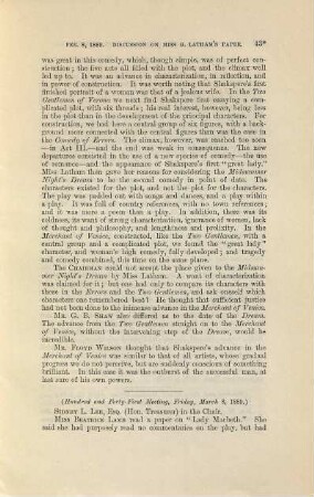 Monthly abstract of proceedings : hundred and thirty-ninth meeting, Friday, January 11, 1889