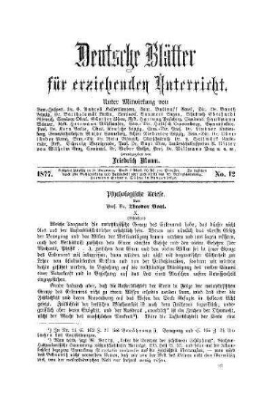 Psychologische Briefe : (Schluß)