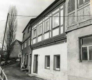 Grünhain-Beierfeld, Burgstraße 4. Wohnhaus (um 1700). Straßenansicht