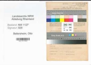 Entnazifizierung Otto Bellersheim , geb. 27.11.1912 (Gerichtsassessor)