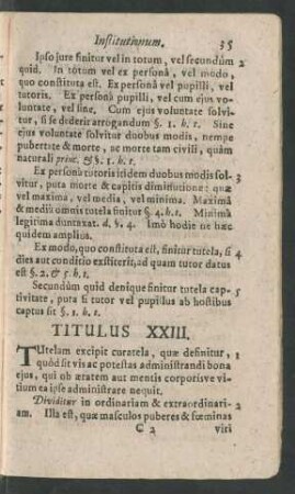 Titulus XXIII.