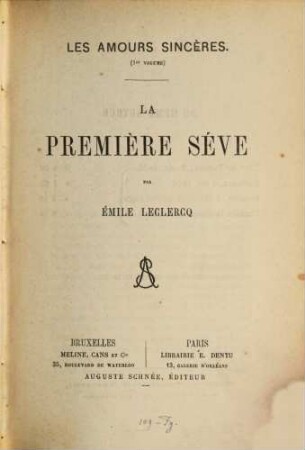 Les amours sincères : 4 Theile in 2 voll., 1