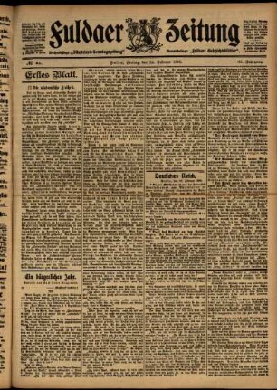 Erste Ausgabe vom Freitag, den 24. Februar 1905.