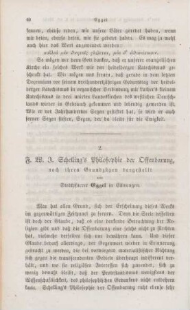 40-102 F.W.J. Schelling's Philosophie der Offenbarung, nach ihren Grundzügen dargestellt