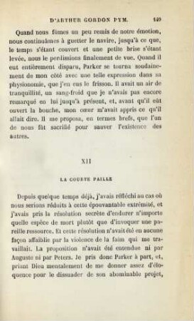 XII. La courte paille