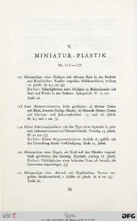 30 Miniatur-Plastik (Nr. 117-129)