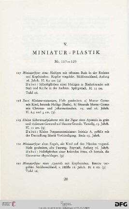 30 Miniatur-Plastik (Nr. 117-129)