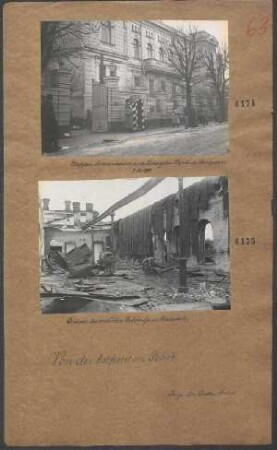 Inneres des zerstörten Bahnhofes in Bialystok