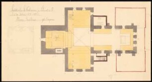 Stadtkirche St. Katharinen, Schwedt/Oder Anbau: Grundriss in Höhe der Emporen