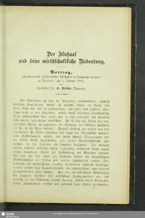 Der Flußaal und seine wirthschaftliche Bedeutung : Vortrag, gehalten in der "Oekonomischen Gesellschaft im Königreiche Sachsen", Dresden, am 5. Februar 1886