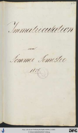 [S. 491] Sommersemester 1835