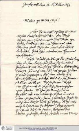 Brief vom 10.02.1899