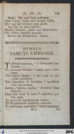 Hymnus Sancti Ambrosii.