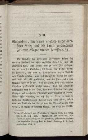 Niederlande. Kap. XIII.
