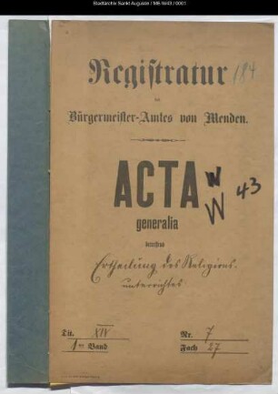 Erteilung des Religionsunterrichtes in Hangelar, Niederpleis, Menden, Siegburg-Mülldorf und Zange