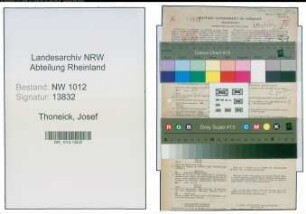 Entnazifizierung Josef Thoneick , geb. 09.09.1894 (Schulleiter)