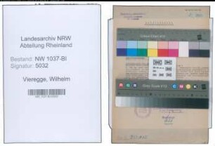 Entnazifizierung Wilhelm Vieregge , geb. 01.02.1902 ()