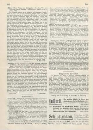 Eingesandte Literatur