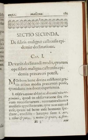 Sectio Secunda. De febris malignæ castrensis epidemiæ declinatione.