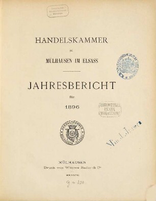 Jahresbericht. 1896 (1897)