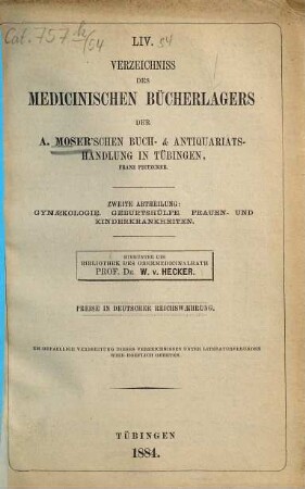 Katalog. 54. 1884 = Abt. 2