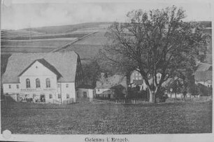 Postkartenansicht von Gelenau Erzgebirge : Postkartenansicht von Gelenau Erzgebirge. Lehngericht mit Gerichtseiche