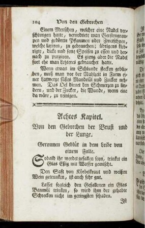 Achtes Kapitel. Von den Gebrechen der Brust und der Lunge.