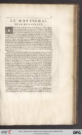 Le Mareschal de la Meilleraye