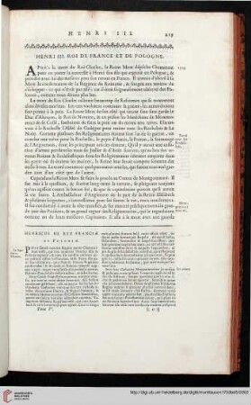 Henri III. Roi de France et de Pologne