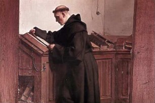 Szenen aus dem Leben Martin Luthers — Luther entdeckt den reinen Bibeltext