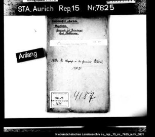 Die Pflasterung der Gemeindewege in Detern