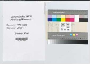 Entnazifizierung Karl Zimmer, geb. 00.00.0000 ()