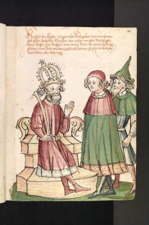 Meister Lentullus erzählt Kaiser Pontianus die Geschichte vom betrogenen Ehemann (Puteus)