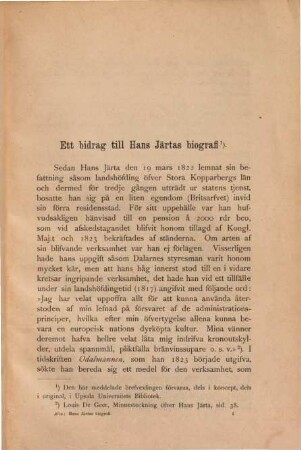 Ett bidrag till Hans Järtas biografi : inbjudningsskrift ... med hilvken professorn ... Hjalmar August Öhrvall ... sitt embete