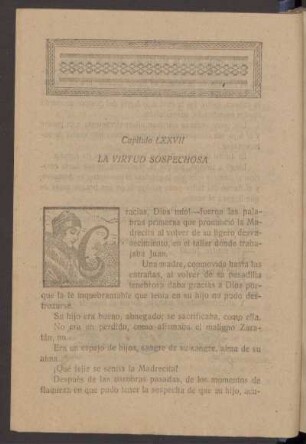 Capítulo LXXVII - La virtud sospechosa