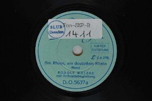 Enthält außerdem: Wanderlied (Wohlauf, noch getrunken) / (Schumann) [Einheitssacht.: Gedichte, op. 35 ] Am Rhein, am deutschen Rhein / (Ries)