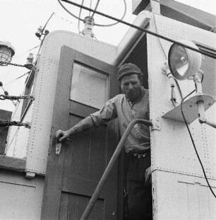 Fischereigenossenschaft Stralsund (FGS). Fischer auf dem Kutter "Hein Dornquast"