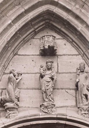 Madonna mit einem der heiligen drei Könige und dem heiligen Ägidius