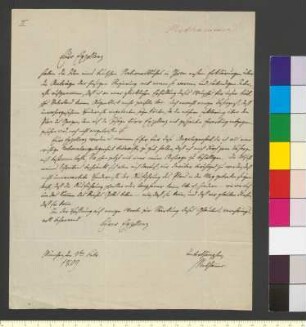 Brief von Niethammer, Friedrich Immanuel an Goethe, Johann Wolfgang von