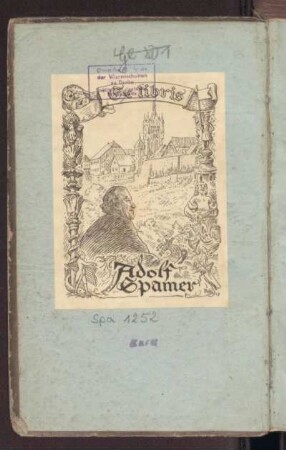 Exlibris: Adolf Spamer