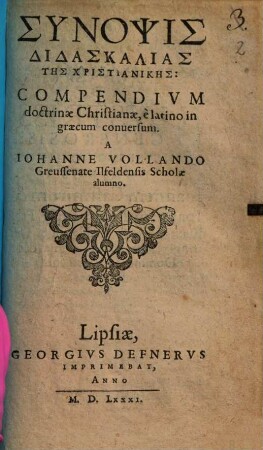 Compendium doctrinae christianae